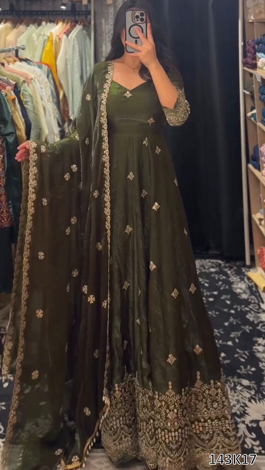 PREMIUM DESIGNER GOWN WITH PLAZZO & DUPATTA SET