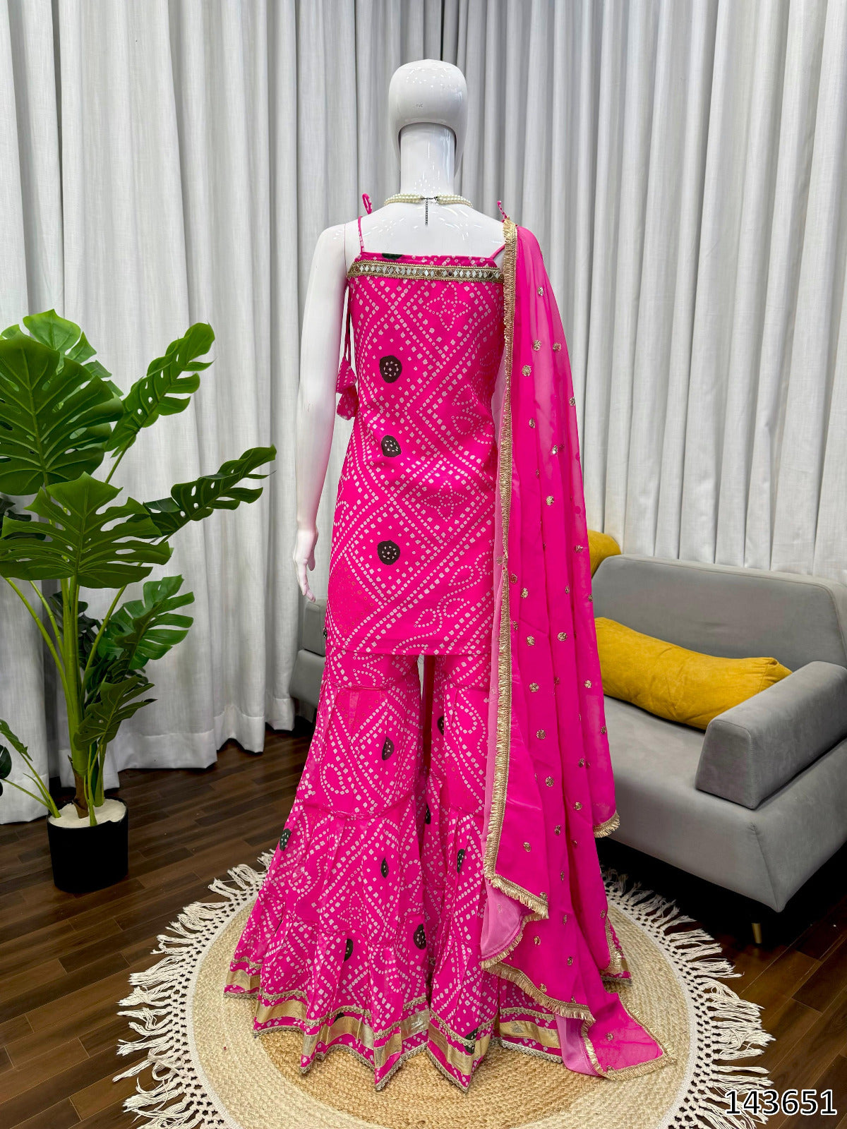 Luxury Faux Georgette Digital Print & Mirror Work Collection