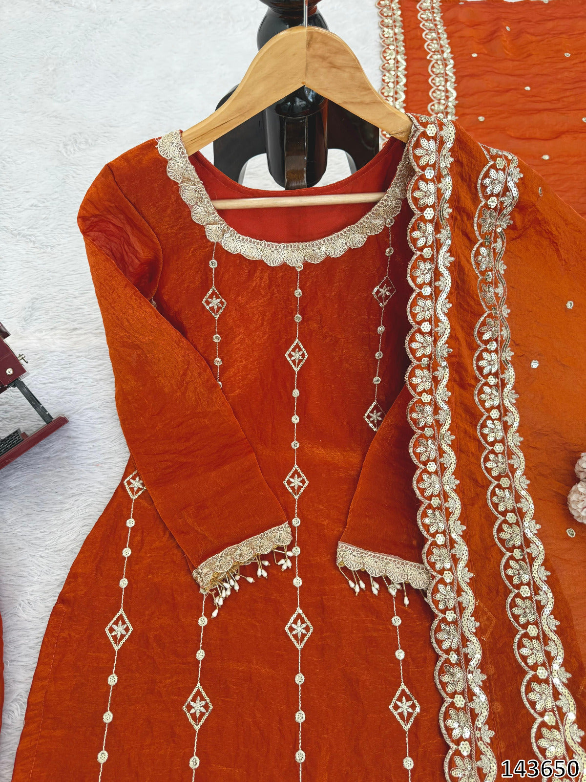 PREMIUM DESIGNER READYMADE TOP–PANT–DUPATTA SET