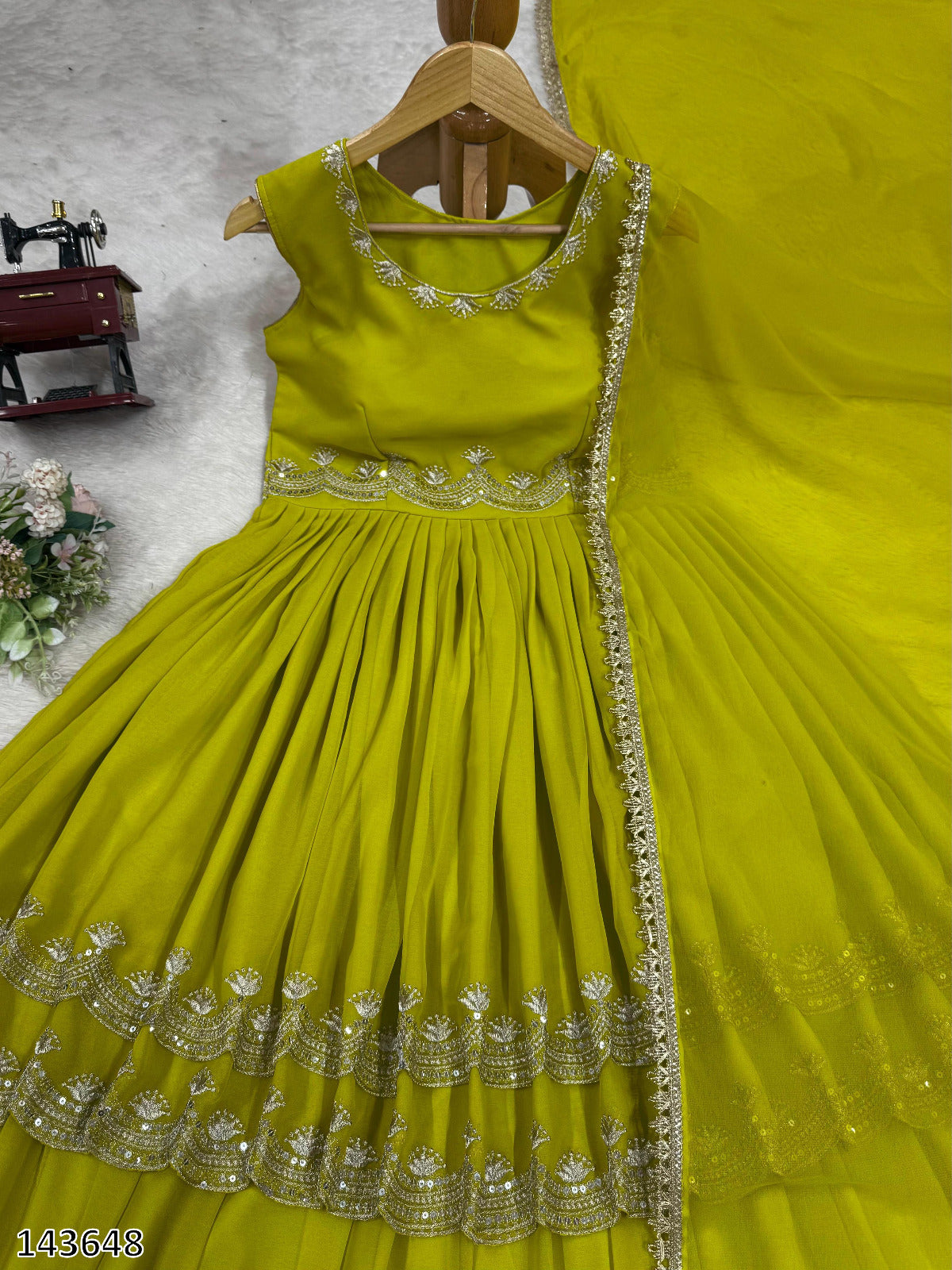 Designer Top–Plazzo–Dupatta Set