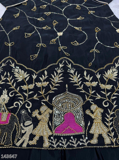 Designer 3-Piece Set – Top, Lehenga & Dupatta