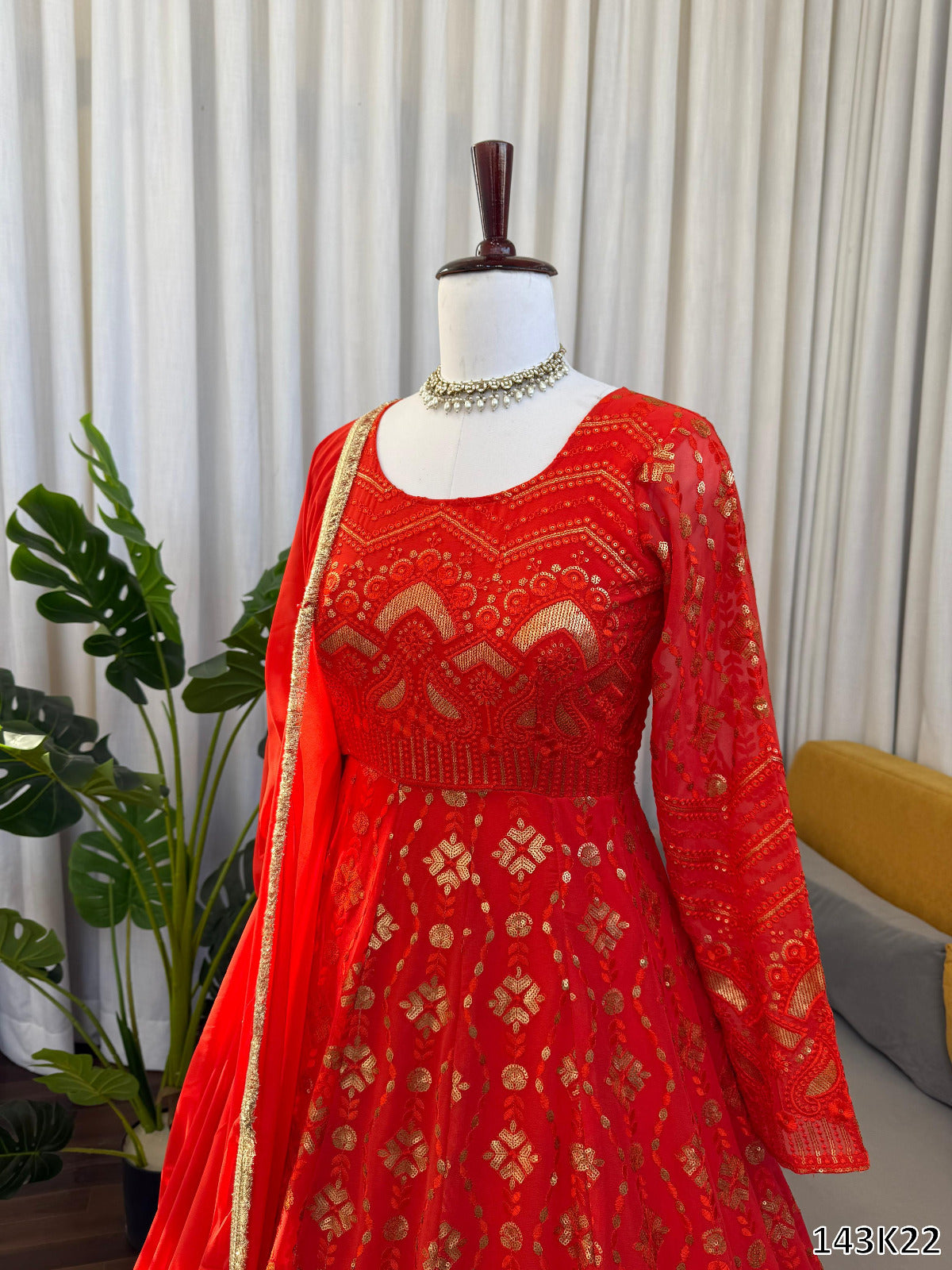 DESIGNER GOWN WITH PLAZZO & DUPATTA SET