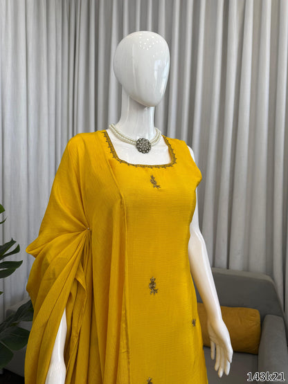 Wedding Haldi Special  PREMIUM DESIGNER SHARARA SET WITH DUPATTA