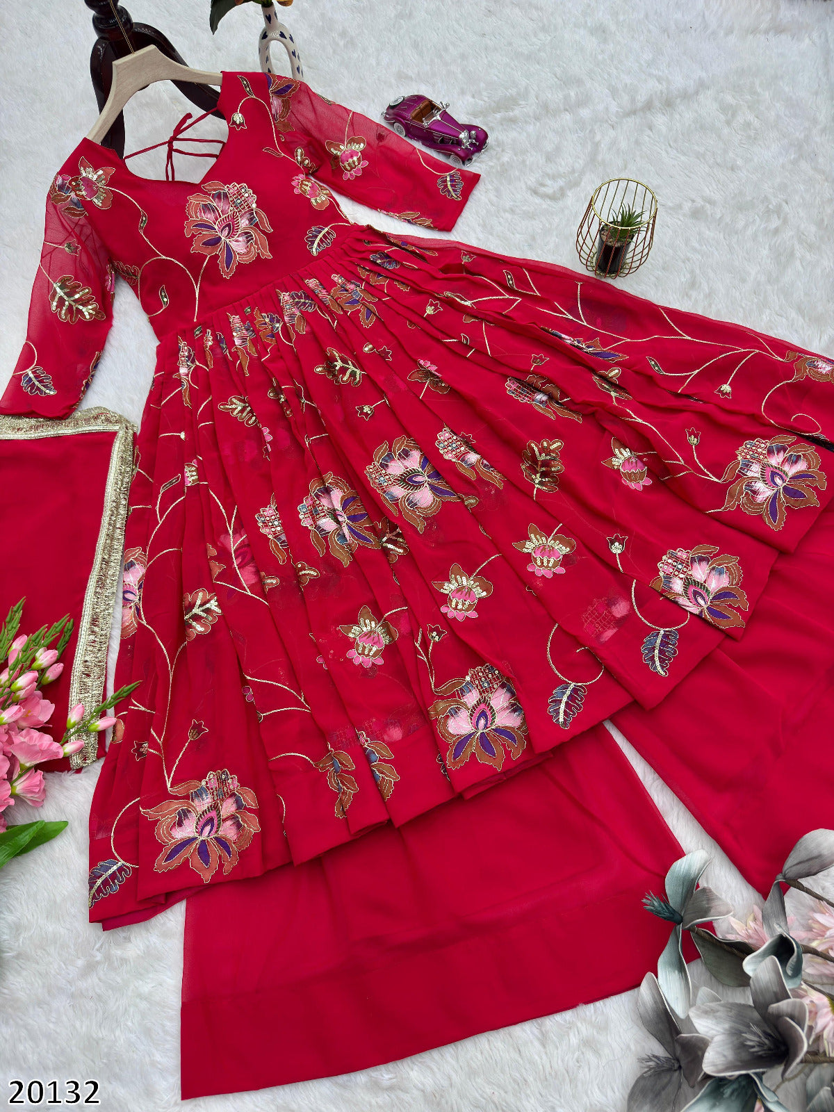 PREMIUM DESIGNER GOWN, SHARARA & DUPATTA SET