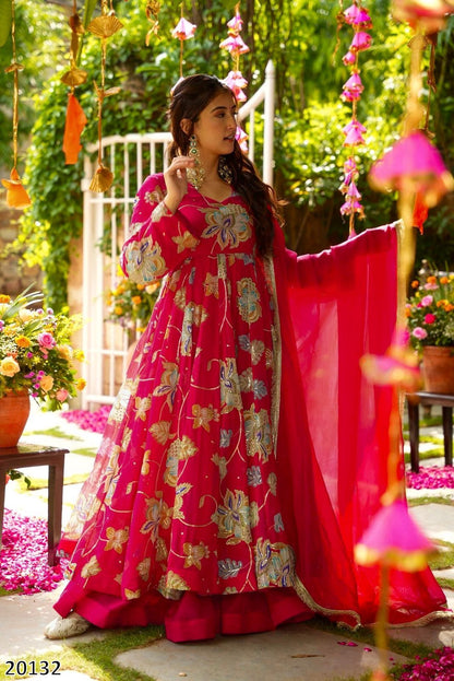 PREMIUM DESIGNER GOWN, SHARARA & DUPATTA SET