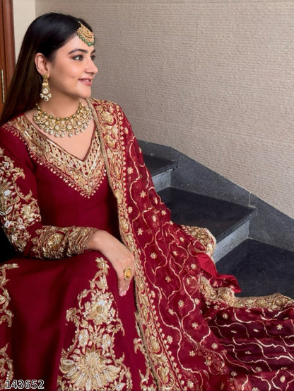 PREMIUM DESIGNER ANARKALI PANT & DUPATTA SET