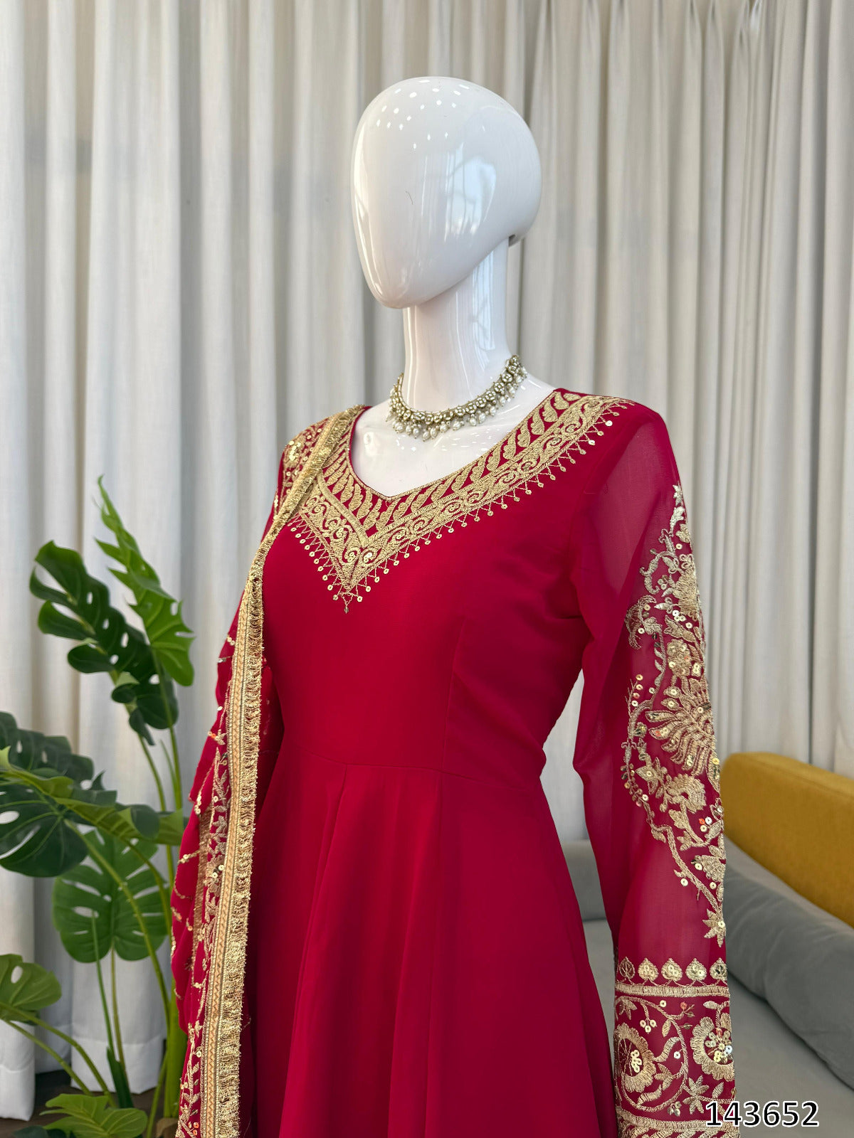 PREMIUM DESIGNER ANARKALI PANT & DUPATTA SET