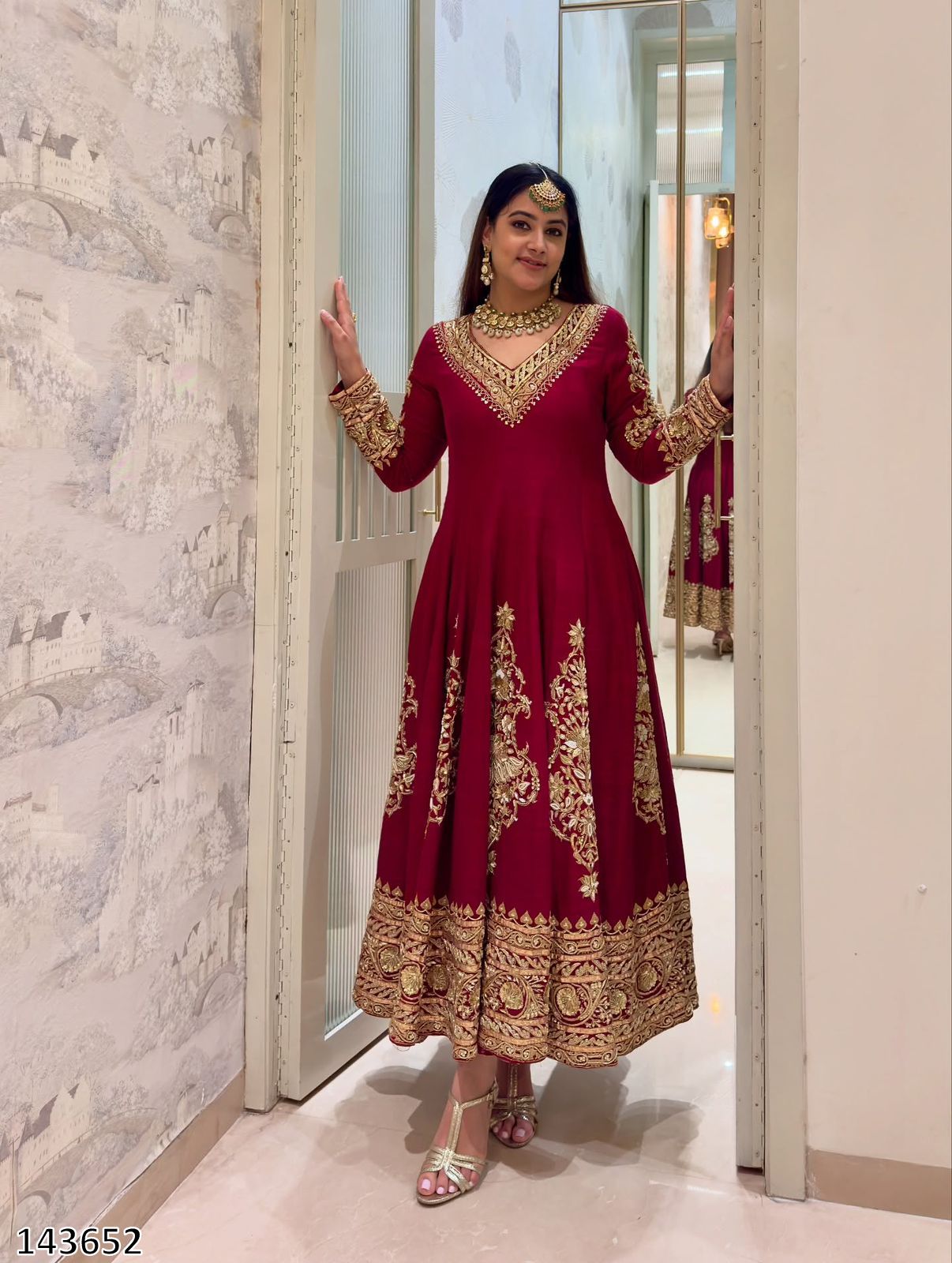 PREMIUM DESIGNER ANARKALI PANT & DUPATTA SET
