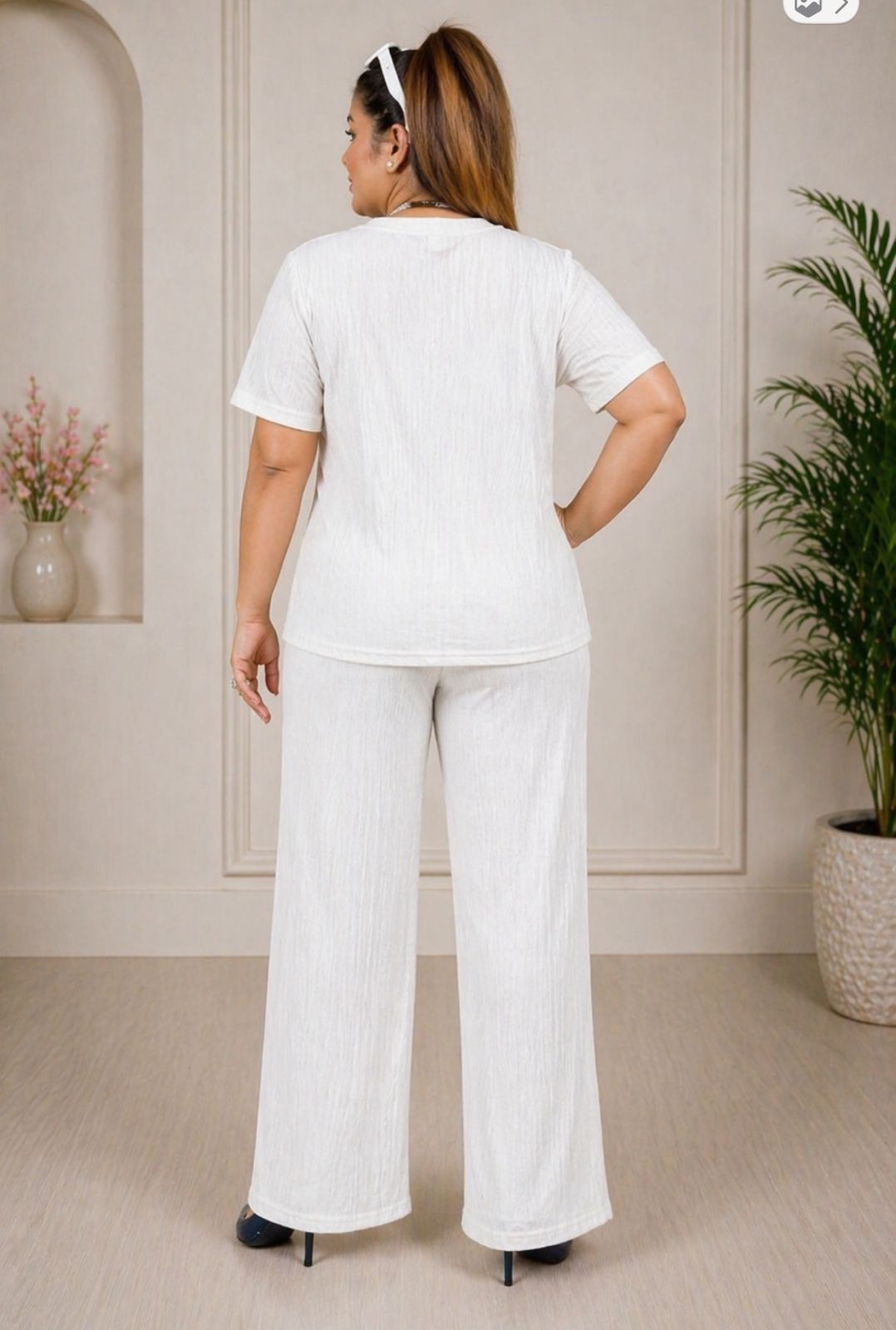 Stylish Textured C-Printed Co-ord Set For Women