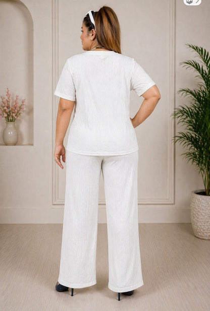 Stylish Textured C-Printed Co-ord Set For Women