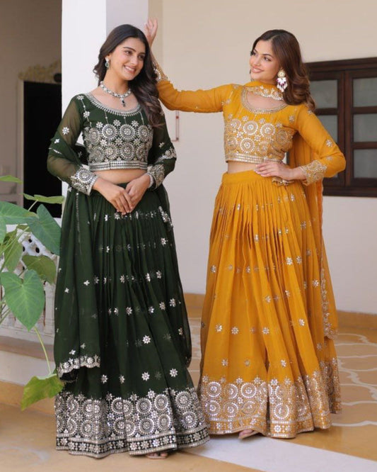 Wedding Lehenga Choli with Heavy Embroidery & Sequence Work | Party Wear Lehenga Choli 2025