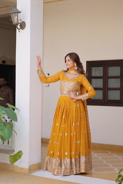 Wedding Lehenga Choli with Heavy Embroidery & Sequence Work | Party Wear Lehenga Choli 2025