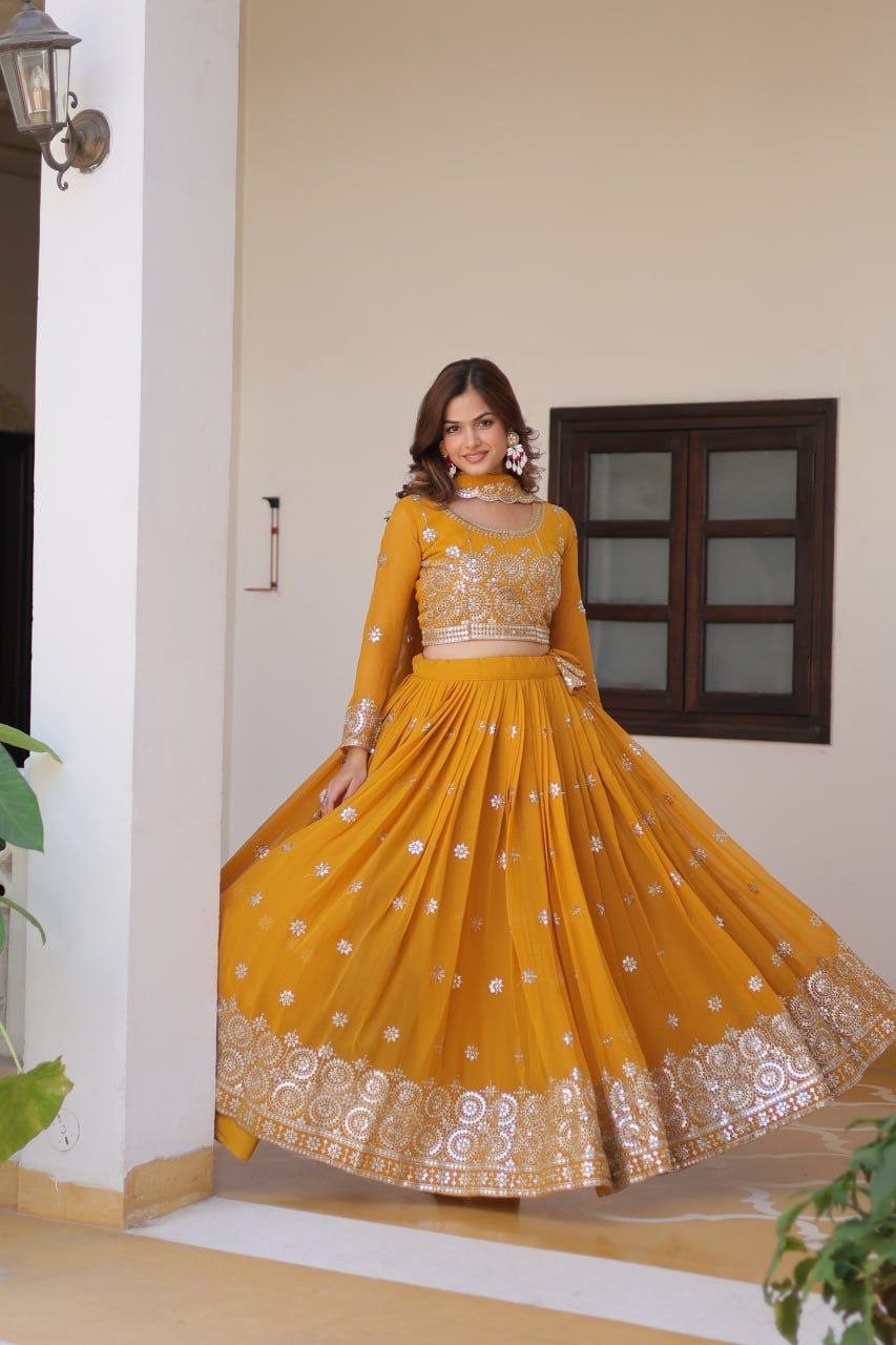 Wedding Lehenga Choli with Heavy Embroidery & Sequence Work | Party Wear Lehenga Choli 2025
