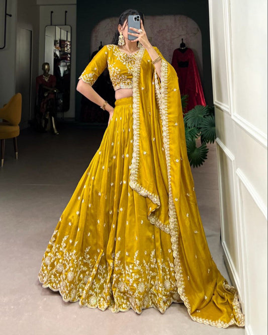 Mustard Wedding Lehenga Choli With Dupatta | Wedding Collection Lehenga Choli 2025