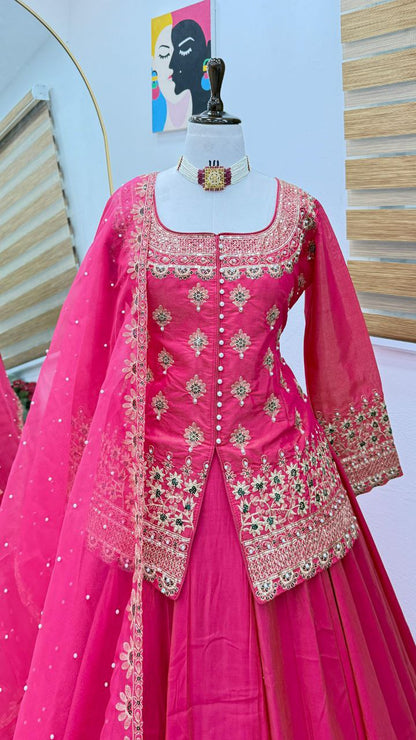 Elegant Designer Party Wear Top Lehenga & Dupatta Set for Special Occasions