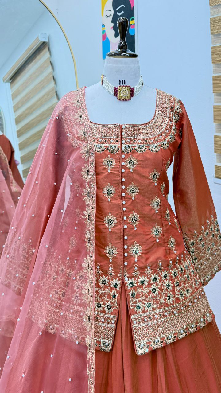 Elegant Designer Party Wear Top Lehenga & Dupatta Set for Special Occasions