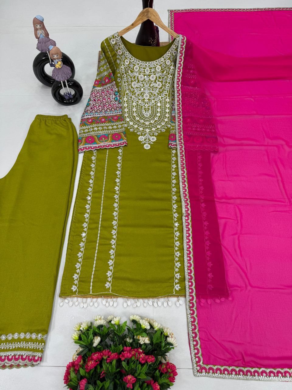 Super Hit Eid Collection – Elegant Vichitra Silk Palazzo Suit