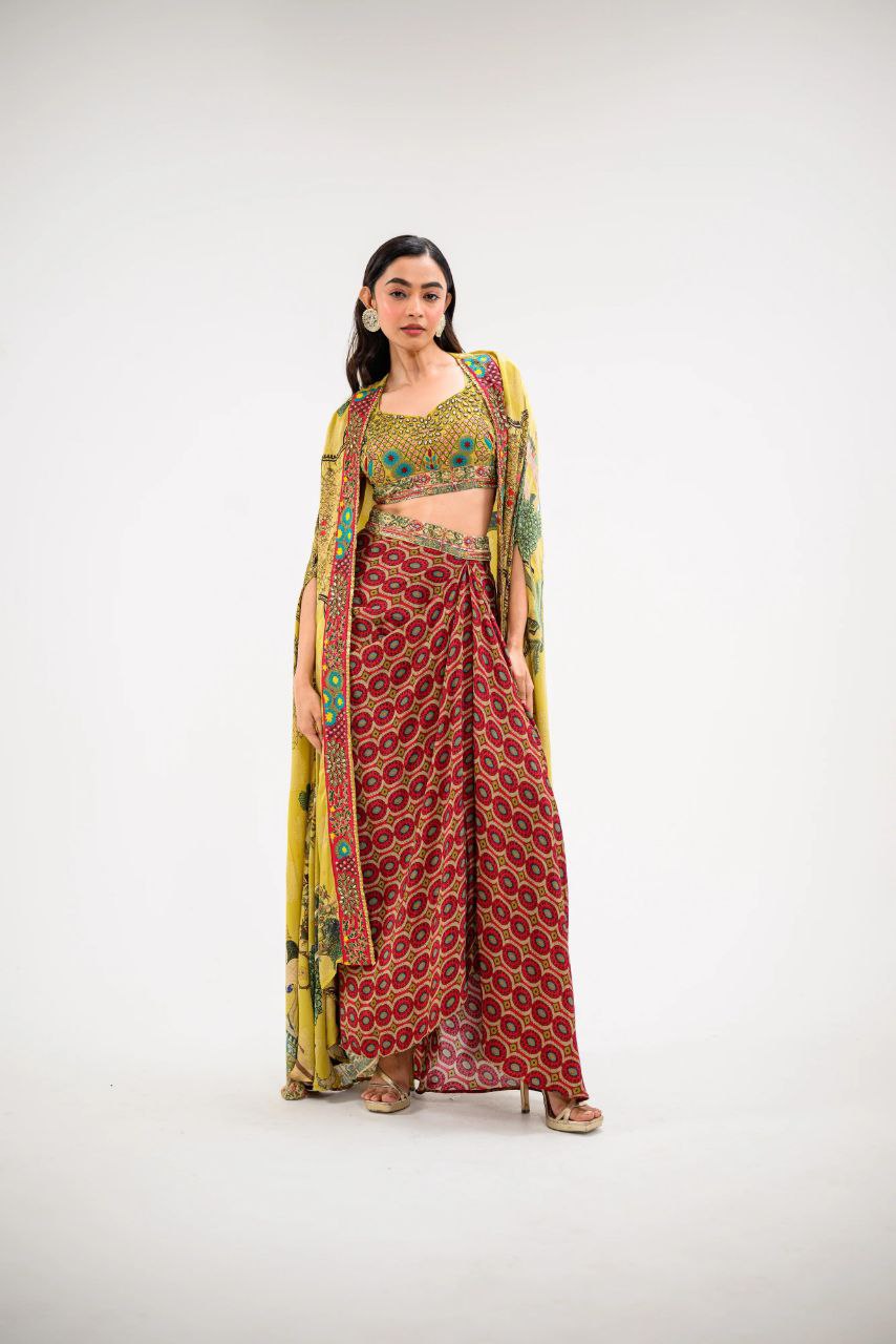 Trendy Three-Piece Western Outfit – Perfect for Wedding Season
