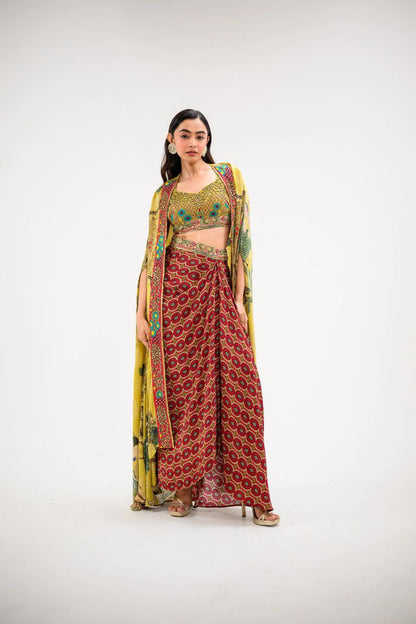 Trendy Three-Piece Western Outfit – Perfect for Wedding Season