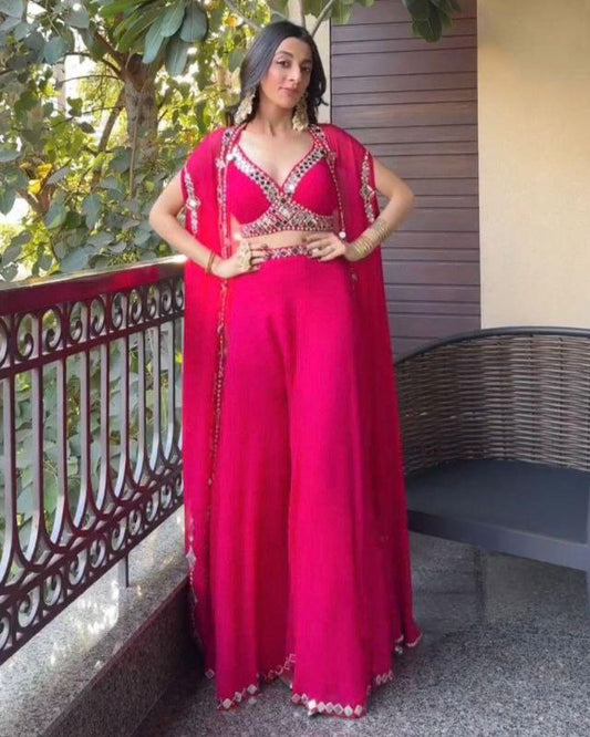 Trendy Western Three-Piece Outfit for Wedding Season 