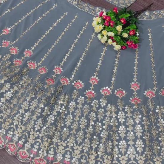 NEW DESIGNER BOLLYWOOD HEAVY GEORGETTE LEHENGAS WITH DUPATTA