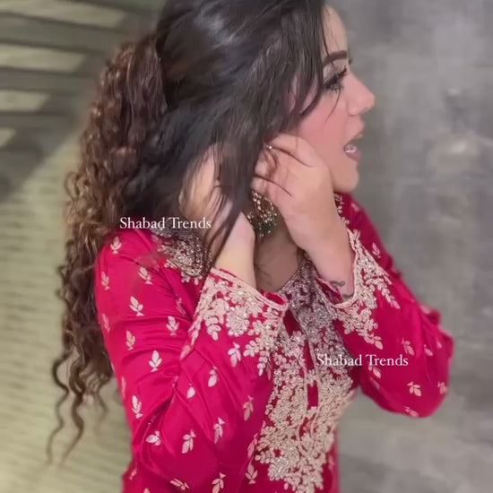 New Designer Party Wear Top-Gharara-Dupatta Set – Unmatched Elegance for Any Occasion!