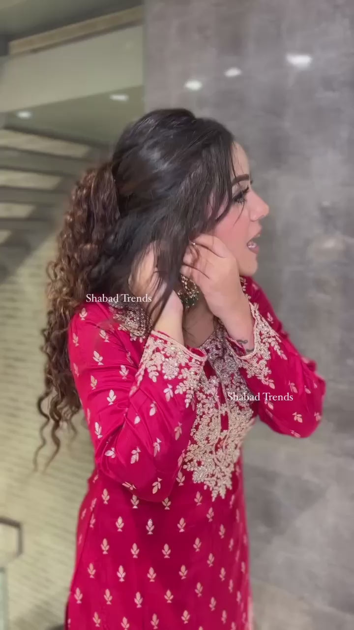 New Designer Party Wear Top-Gharara-Dupatta Set – Unmatched Elegance for Any Occasion!