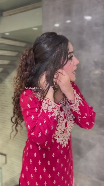 New Designer Party Wear Top-Gharara-Dupatta Set – Unmatched Elegance for Any Occasion!